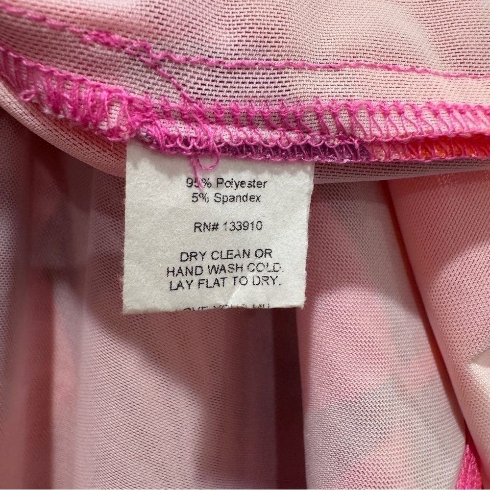 Show Me Your MUMU Blake Button Up Shirt Unisex Sunset Daiquiri Pink Orange Sz XL - Picture 9 of 11